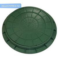 Люк полимерный круглый 1,5т СМ А15-750зеленый