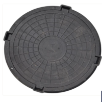 Люк полимер-песчаный круглый  15т черныйТ С150-750