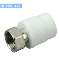 Муфта с накидной гайкой 25х3/4" (100/20) (Valfex) БЕЛАЯ