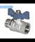 Кран шаровый никель ВН 3/4" бабочка AQUALINK