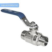 Кран шаровый никель НН 1/2" ручка AQUALINK