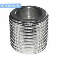Ниппель с полной резьбой хром 1/2 Н х 1/2 Н AQUALINK