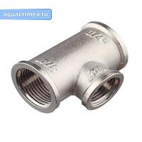 Тройник никель ВВВ 3/4х1/2х1/2" (VTr.750.RN.050404)