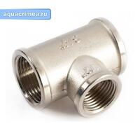 Тройник никель ВВВ 3/4 х 1/2 х 3/4"  (10/50)