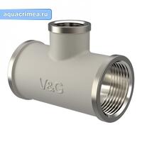 Тройник никель ВВВ 1 х 3/4 х 1