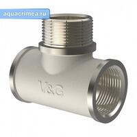 Тройник никель ВНВ 1/2