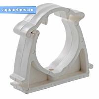 Кронштейн пластиковый c фиксатором 40 БЕЛЫЙ PPR VT.KP.F.040)