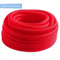 Гофрированная труба «Пешель» Dн-43 красная (30 м) (для трубы 32 мм)