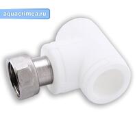 Тройник с накидной гайкой 20х3/4"х20 (50/10) (Valfex) БЕЛЫЙ