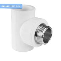 Тройник перех. с НР 25х3/4"х25 (45/15) (Valfex) БЕЛЫЙ