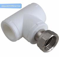 Тройник с накидной гайкой 20х1/2"х20 (100/25) (Valfex) БЕЛЫЙ
