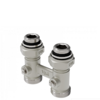 Узел для нижнего подключения прямой 1/2" Нх 3/4" с адаптерами