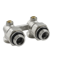 Узел угловой для нижн. подкл. рад. 3/4" (c компл. адаптеров 1/2") VALFEX (48/8) К