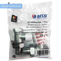 Комплект для рад. прямой верхний+нижний ARCO 1/2" KCM13