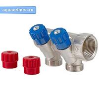 Коллектор с регулирующими вентилями 3/4"х2 вых. 1/2" нар. (VTc.560.N.0502 )