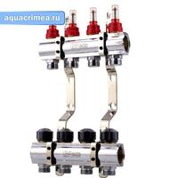 Коллектор 1"х3/4" 9 контуров с расходомерами