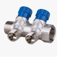 Коллектор с регул. вентилями, 3/4"х2 вых. 1/2" нар. VALFEX (30) К