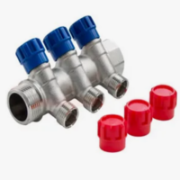 Коллектор с регул. вентилями, 3/4"х3 вых. 1/2" нар. VALFEX (25) К