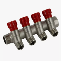 Коллектор с регул. вентилями, 3/4"х4 вых. 1/2" нар. VALFEX (17) К