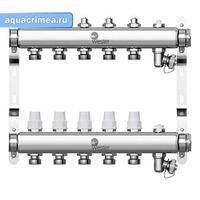 Коллектор нерж. Wester всборе 1"х 3/4"х5 вых.