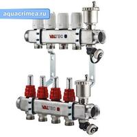 Коллекторная группа НЕРЖ в сборе с расход. 1"х2 вых. Евроконус 3/4" (VTc.586.EMNX.0602)