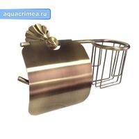 Держатель освежителя воздуха и туалетной бумаги с экраном под Бронзу (95244) MAGNUS