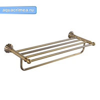 Полка для полотенец с опорой большая под Бронзу MAGNUS (95142)