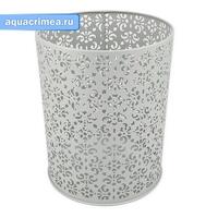 Ведро 5л металл Серебро, декорированное с узором, h 250мм, d 200мм, САНАКС (8035)