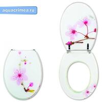 Сиденье для унитаза "Природа", полирезин, крепление inox