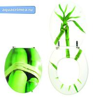 Сиденье для унитаза "Vegetal", МДФ, крепление нерж.сталь с микролифтом