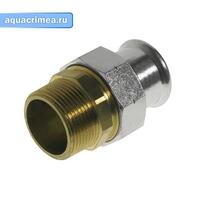 Соединитель разъемный с наружной резьбой пресс KAN-Therm Steel - 28xR1  C1435