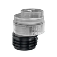 Вакуумный клапан для канализации  110 мм прозрачный со смещением