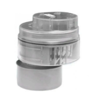 Воздушный клапан 100мм серый в трубу с прозрачной крышкой "McALPINE"