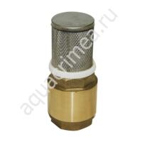 Обратный клапан 1" с сеткой (сетка-латунь, толкатель-латунь)